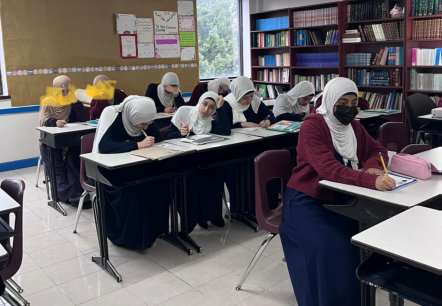 muslim students studying